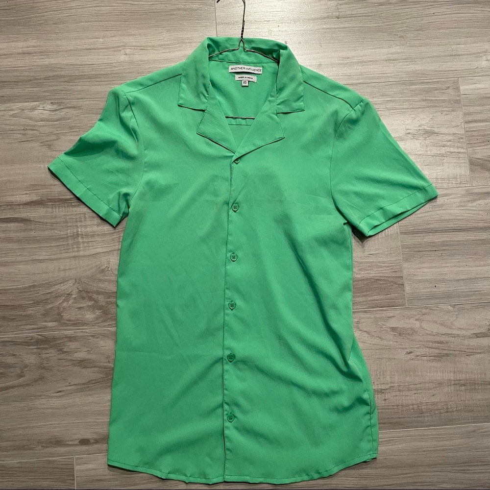 Another Influence Green Neon Revere Shirt Xs